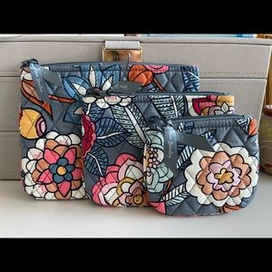 Vera Bradley Catch All Pouches - Set of 3 Like New